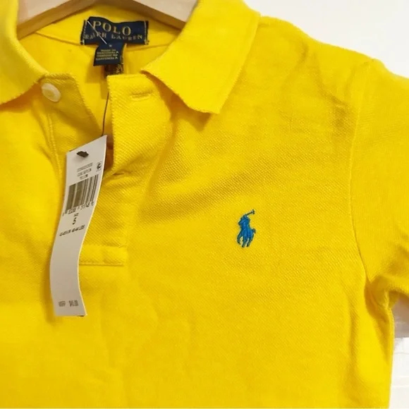 Polo Ralph Lauren Kids Yellow Polo Shirt NWT Sz 5 - Picture 5 of 5